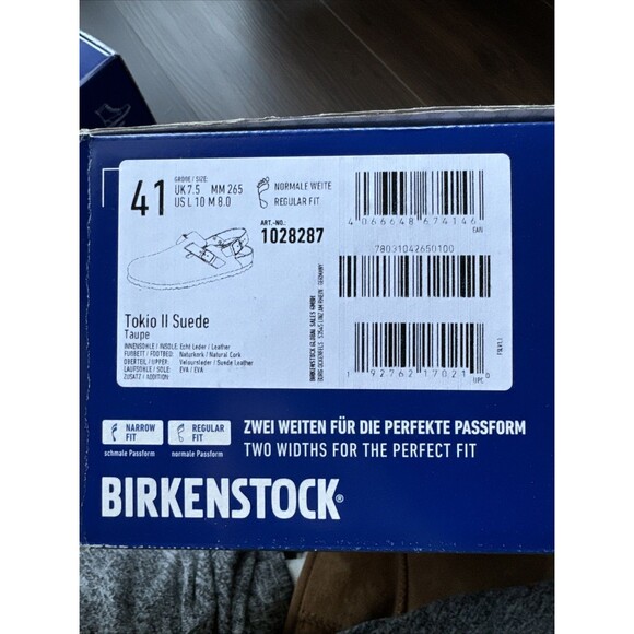 Birkenstock Tokio Suede Taupe NWT Size EU 41 Regular fit - Picture 6 of 6